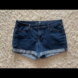 Dark denim shorts